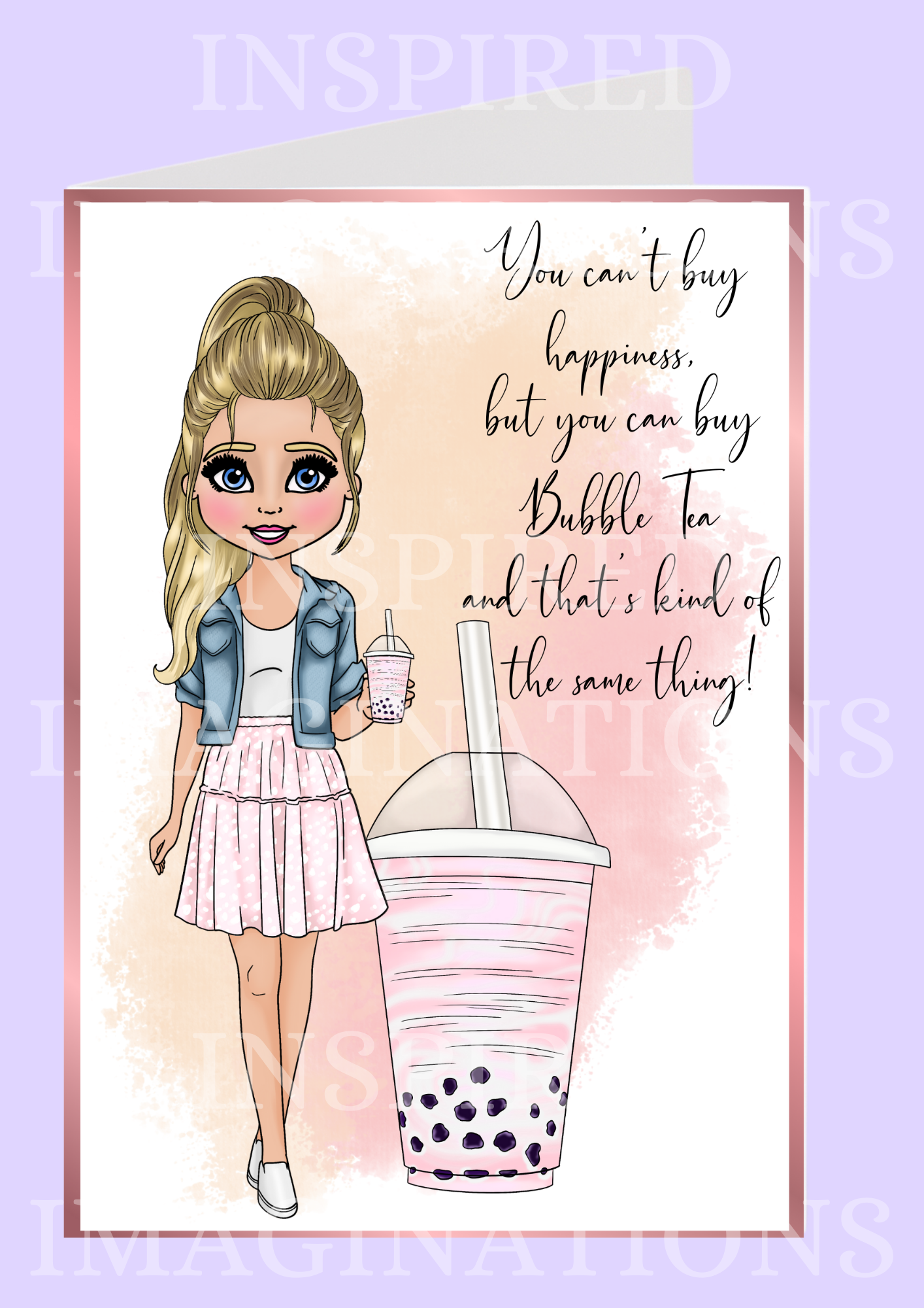 Bubble Tea Birthday Card