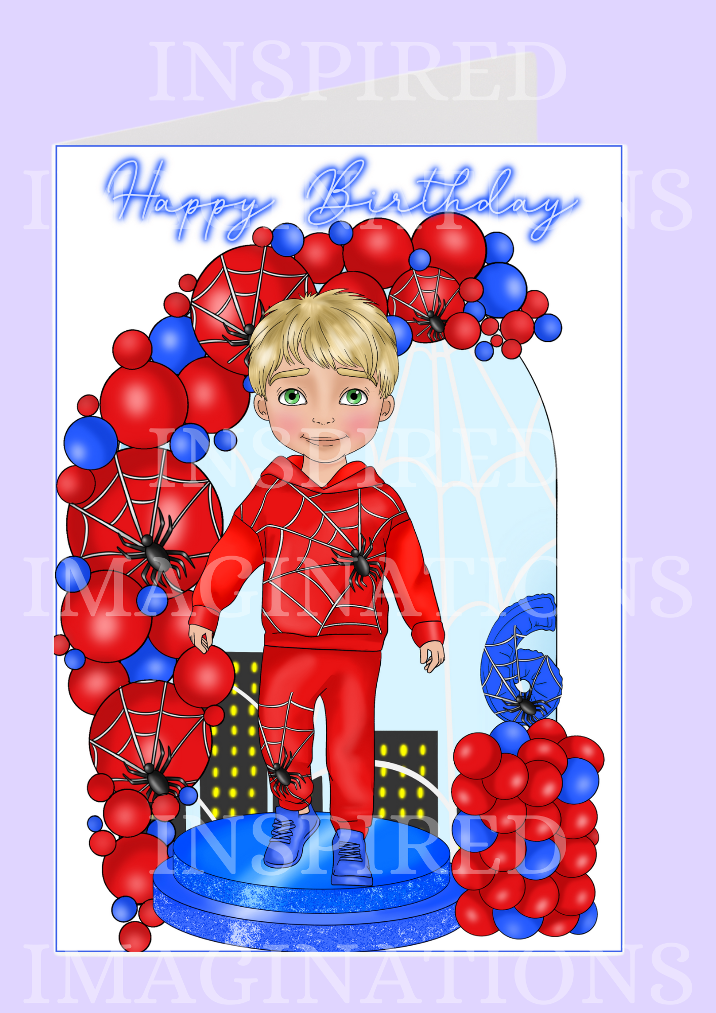 Red Spider Birthday Card