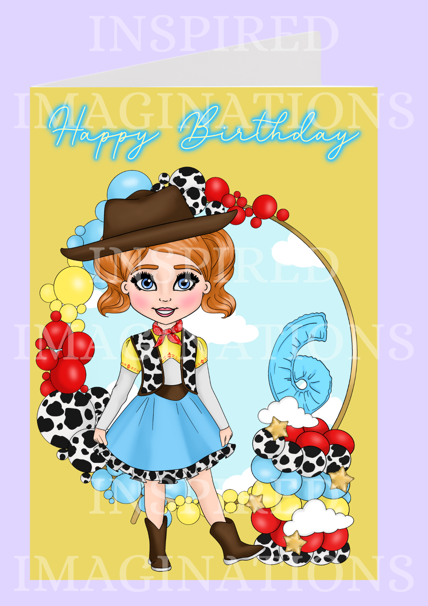 Toy Land Girl Birthday Card