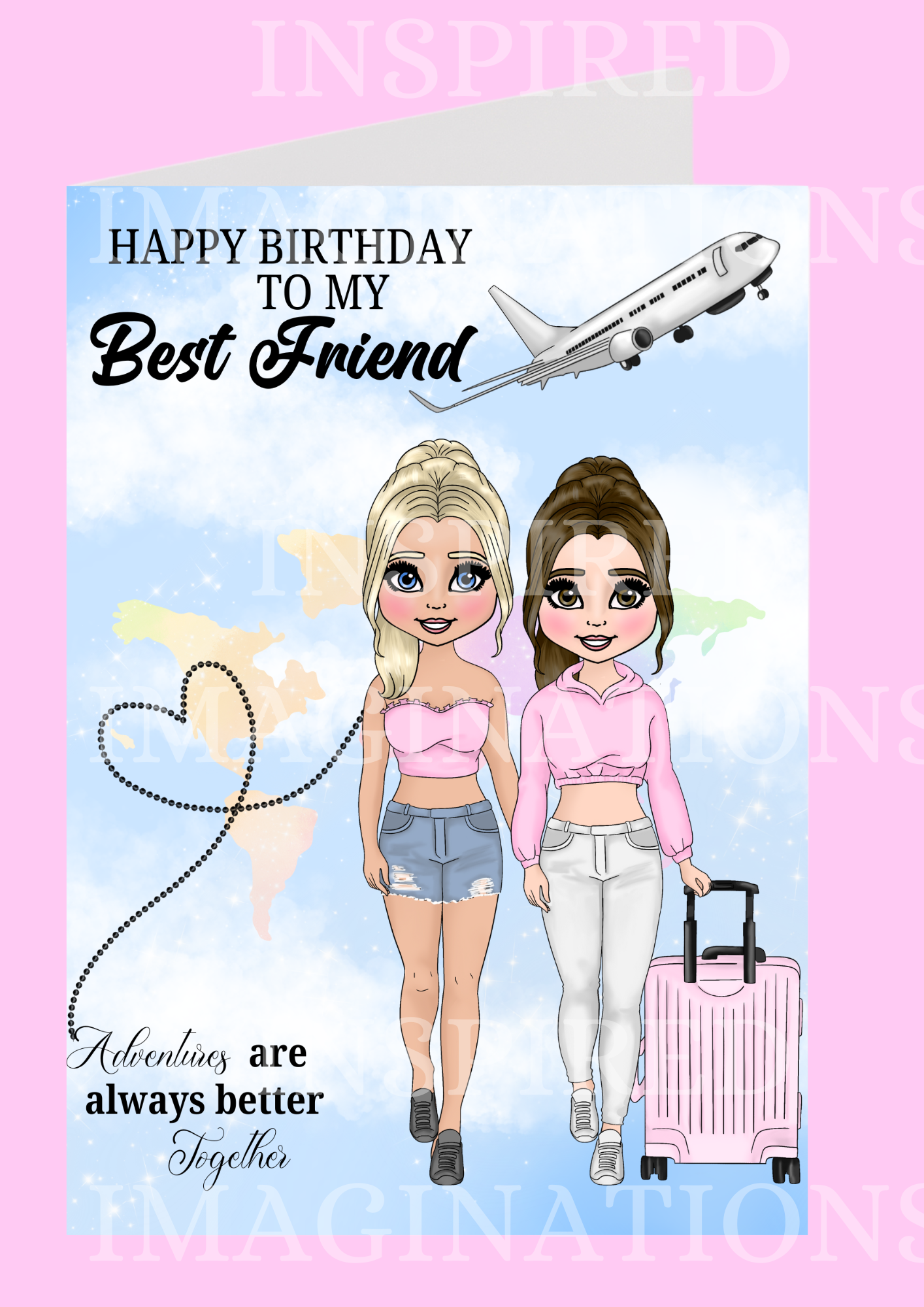 Bestie Travel Birthday Card