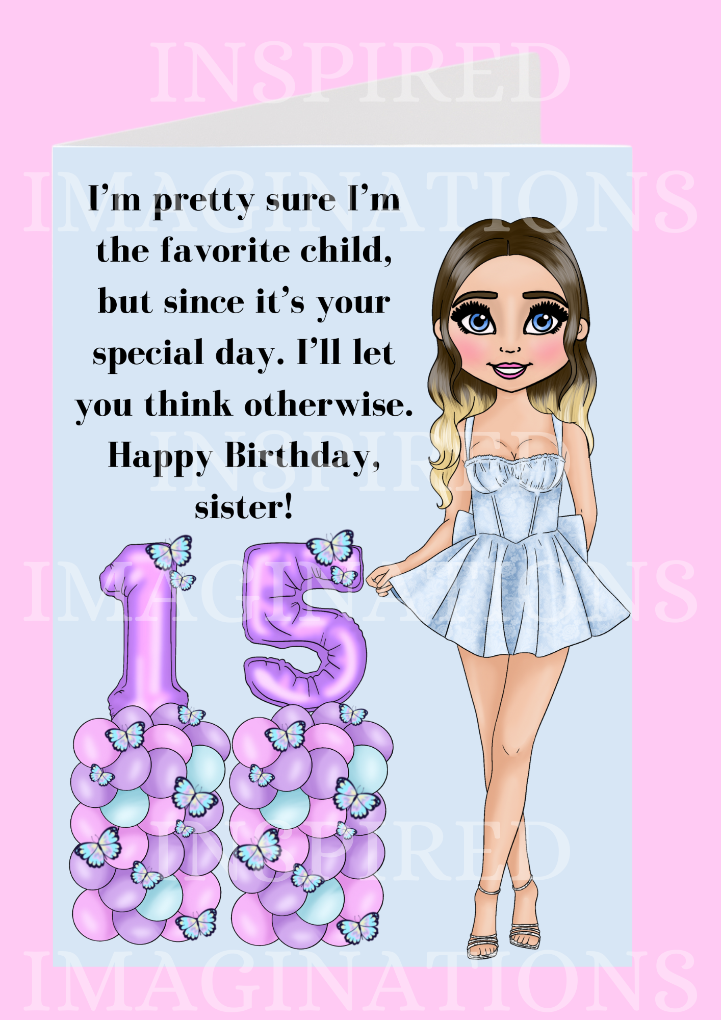 Denim Dress Birthday Card