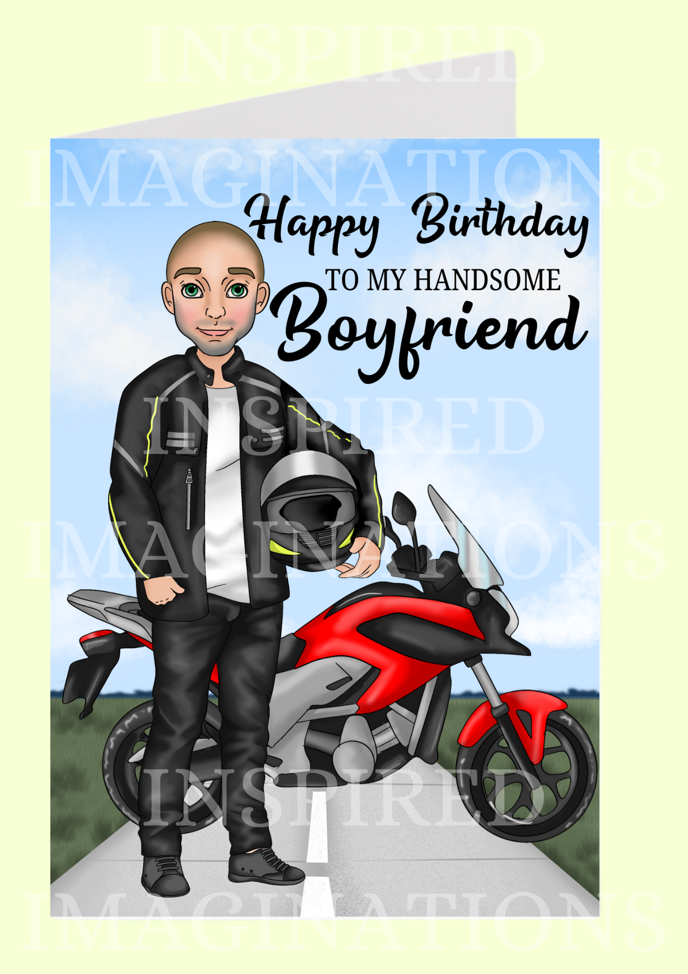 Motorbike Birthday Card
