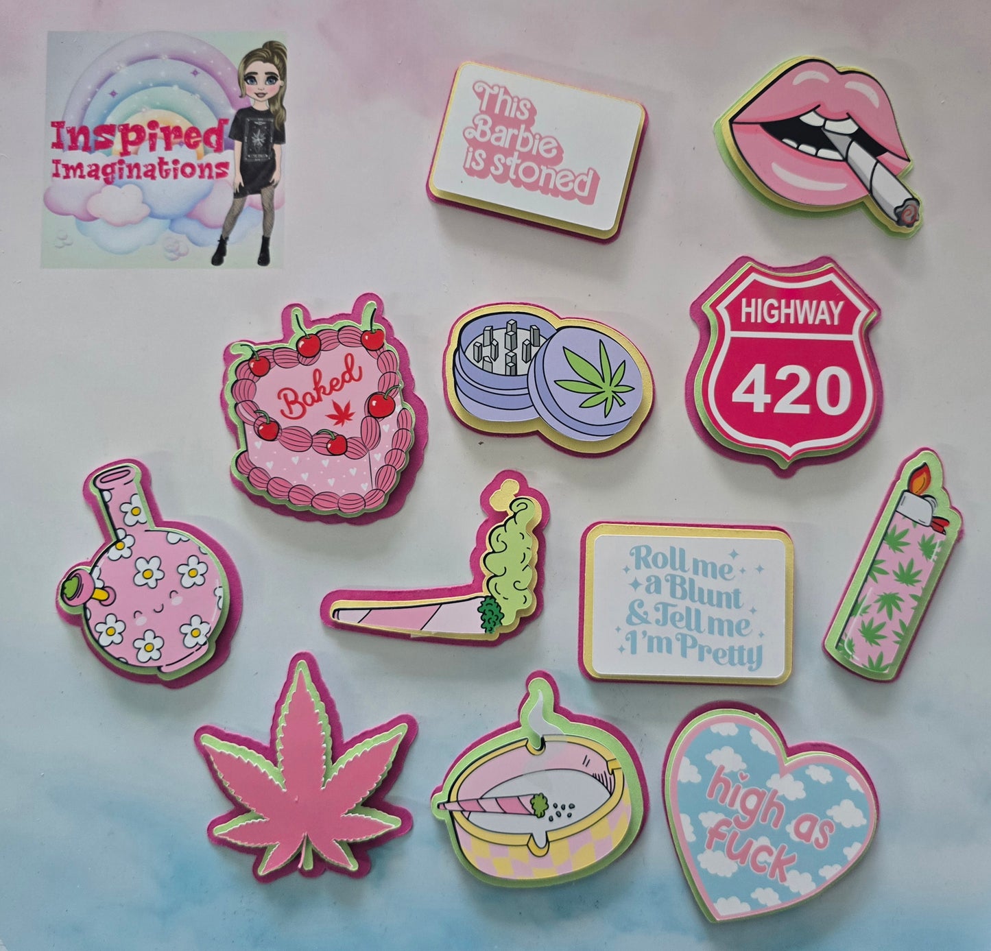 Weed Style 2 Cupcake Toppers