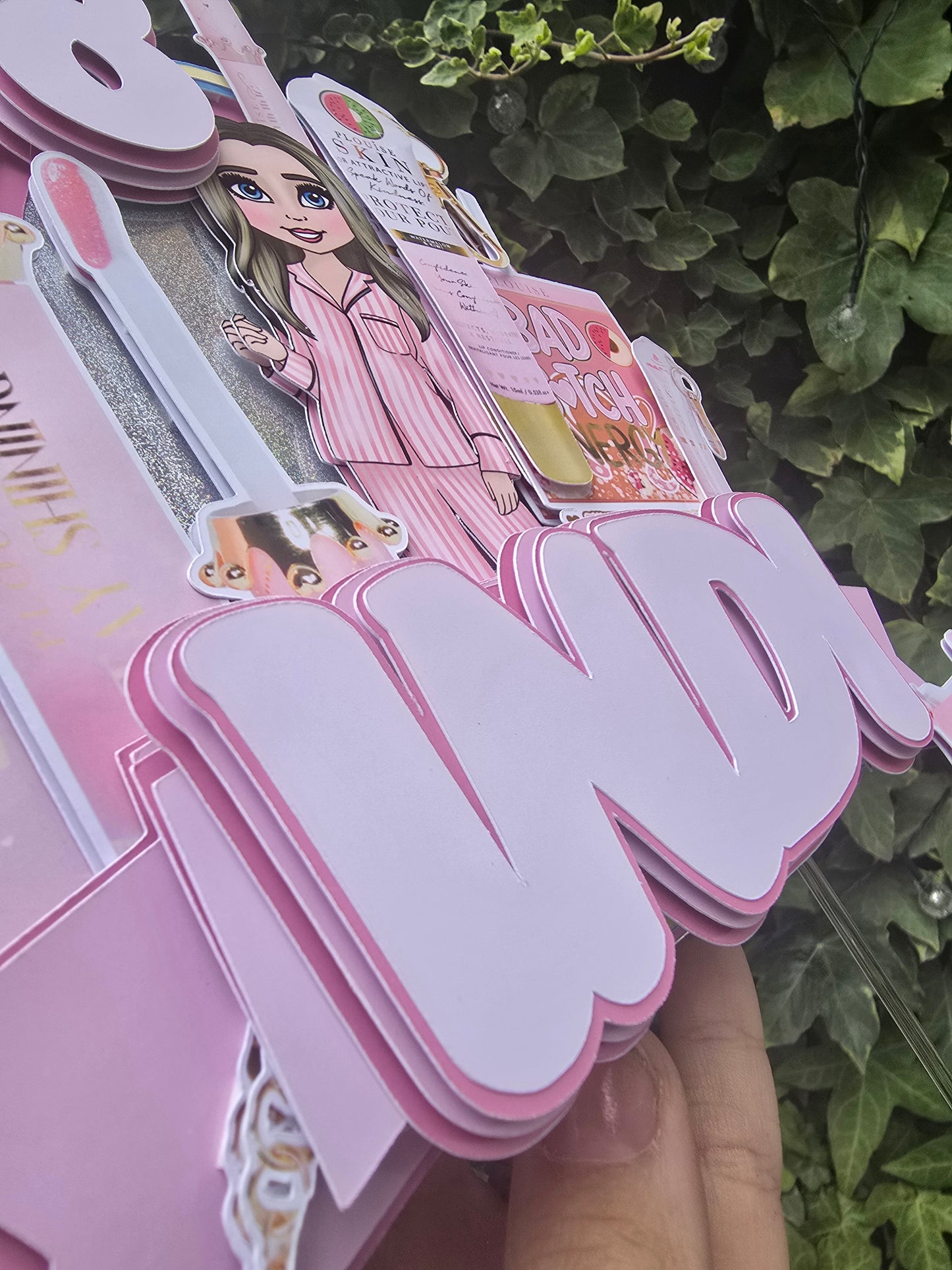 Pink Make Up Cake Topper