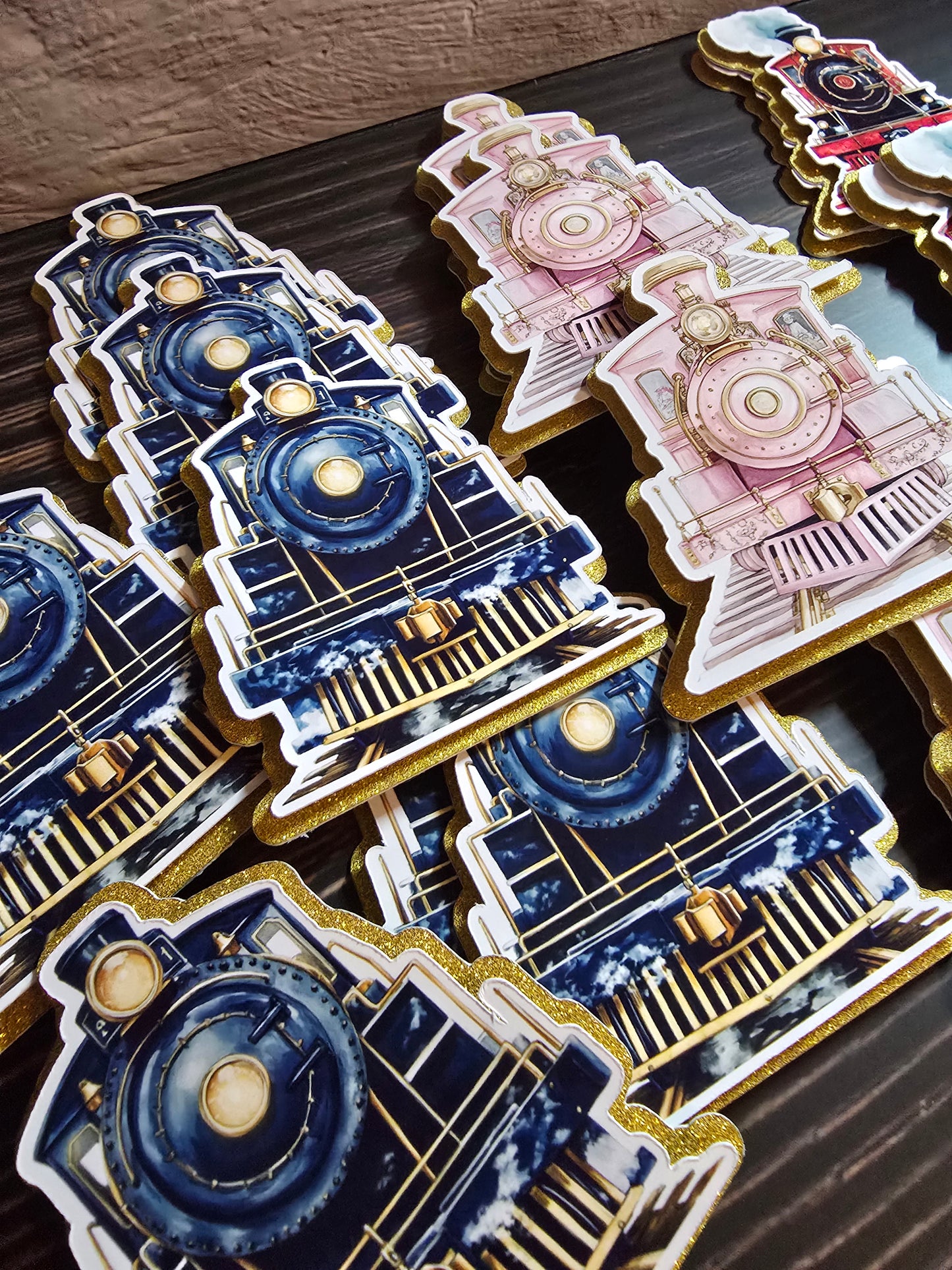 Train Express Cupcake Toppers