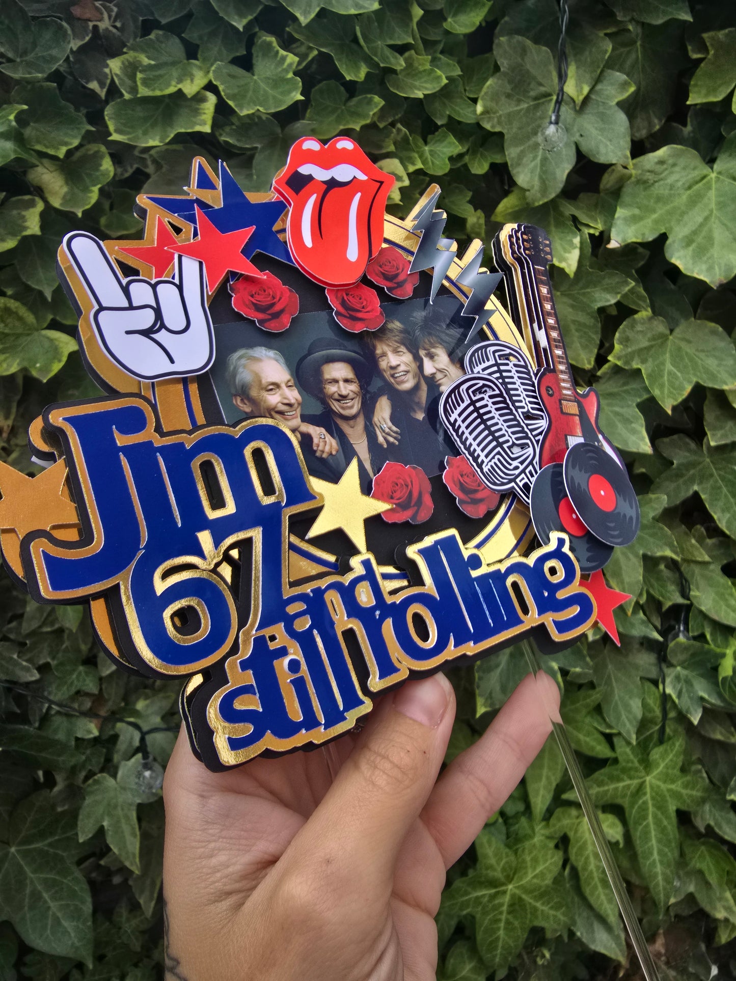 Rolling Stones Cake Topper