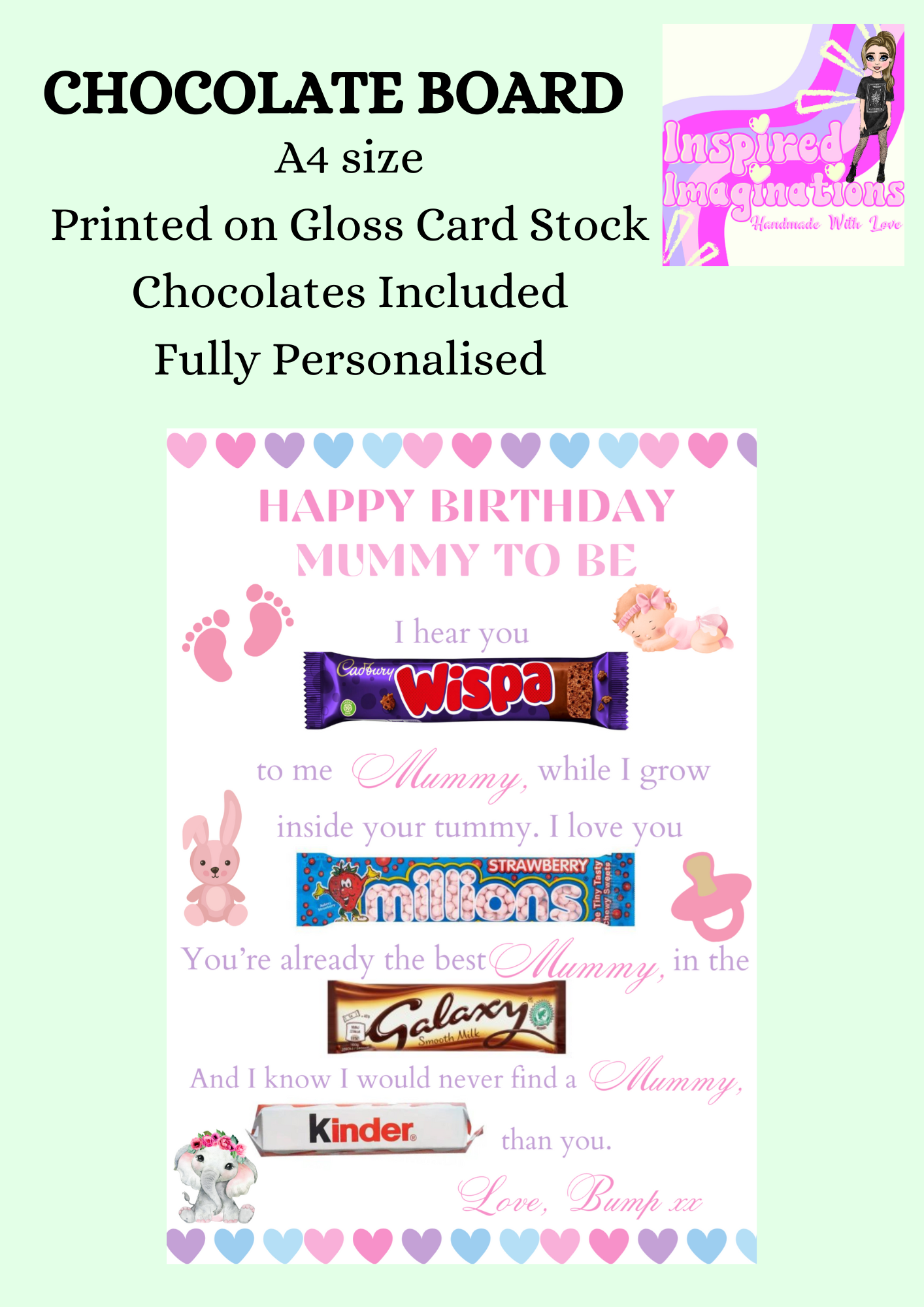 Birthday Mummy To Be Chocolate Board