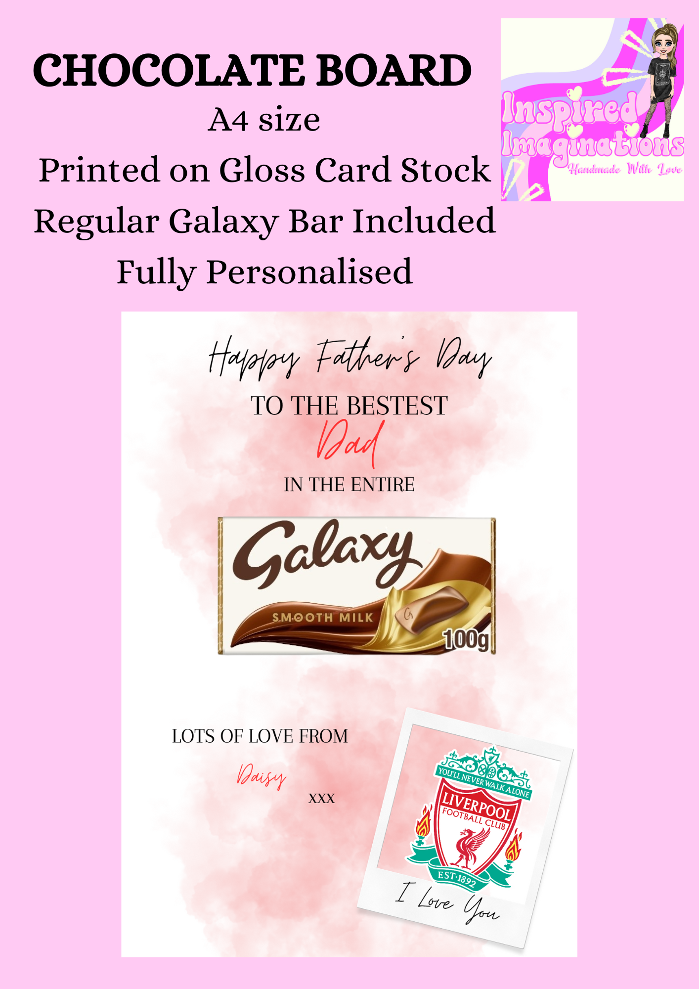 Liverpool Father's Day Chocolate Board