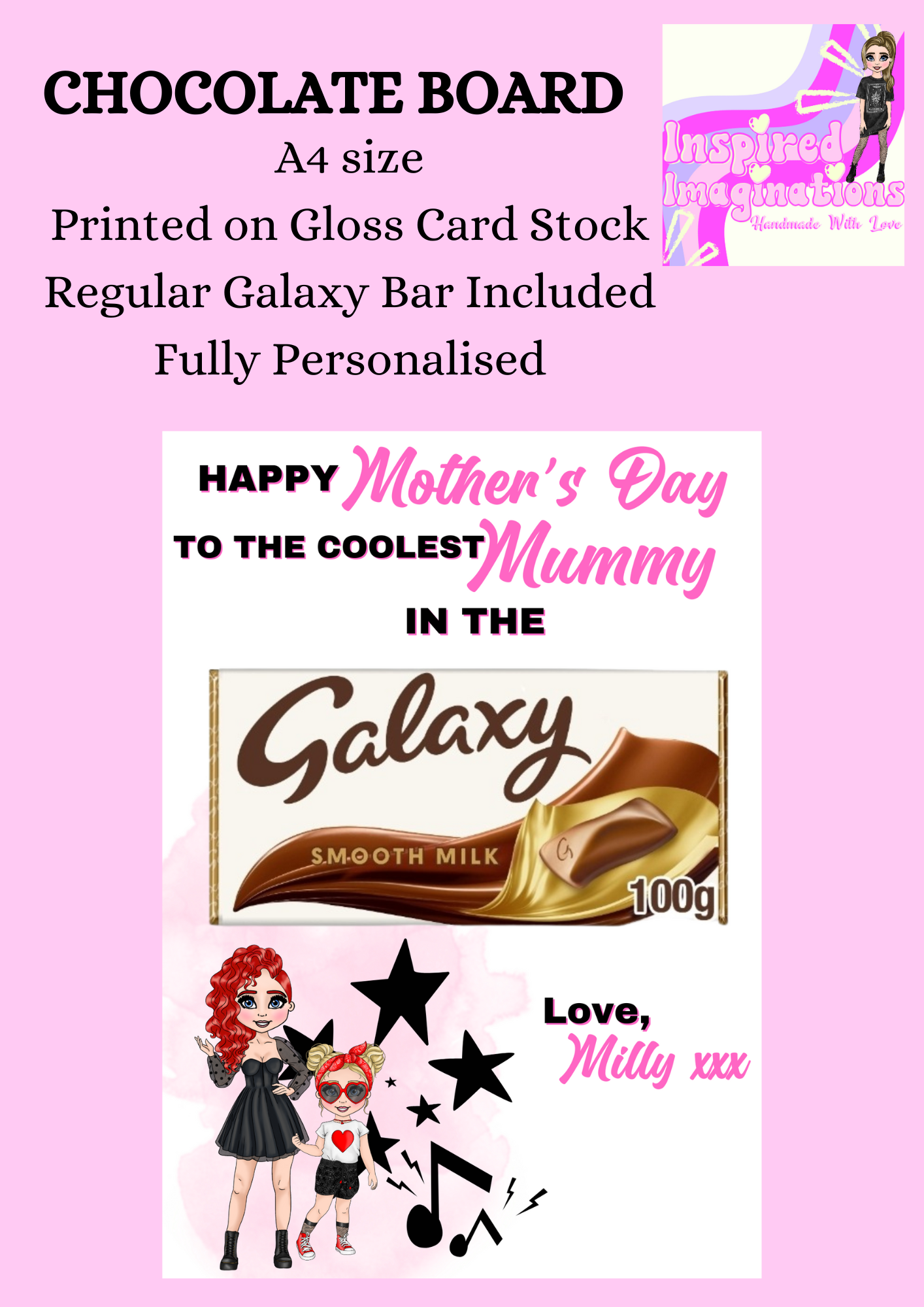 Rockstar Mummy on Mother's Day Chocolate Board