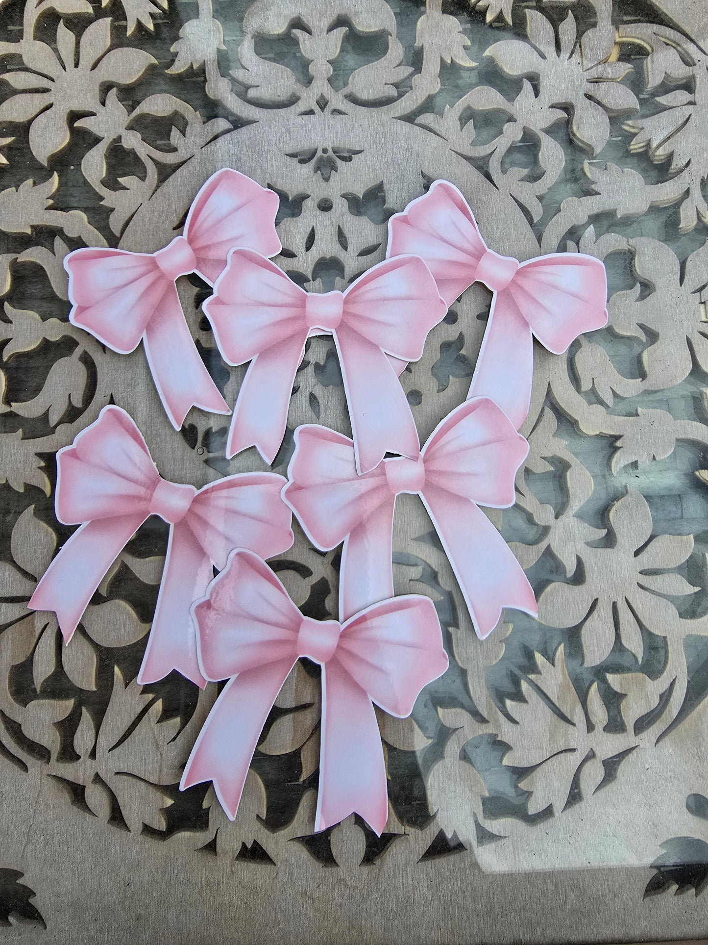 Pink Bow Stickers Style 1