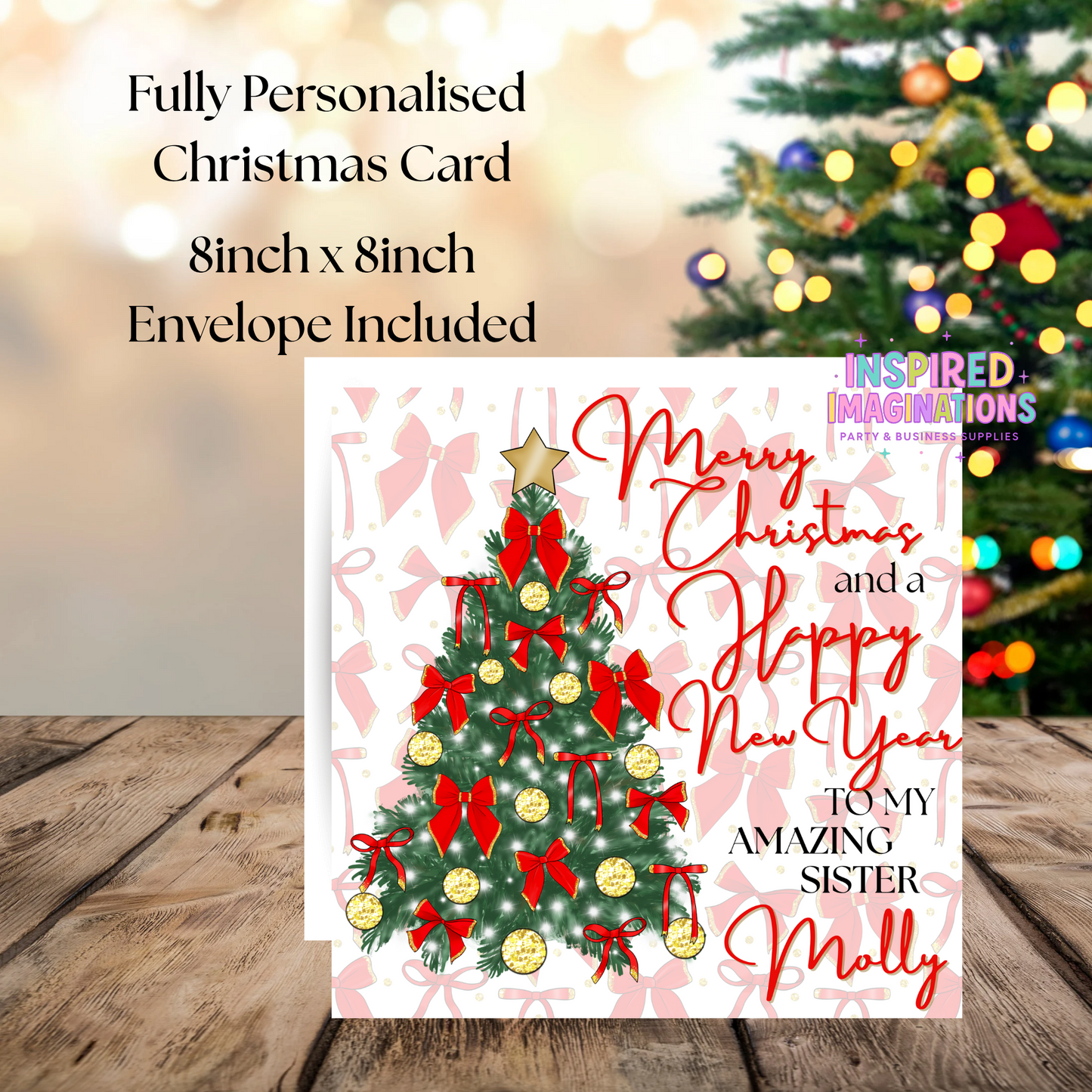 Red Bow Christmas Card