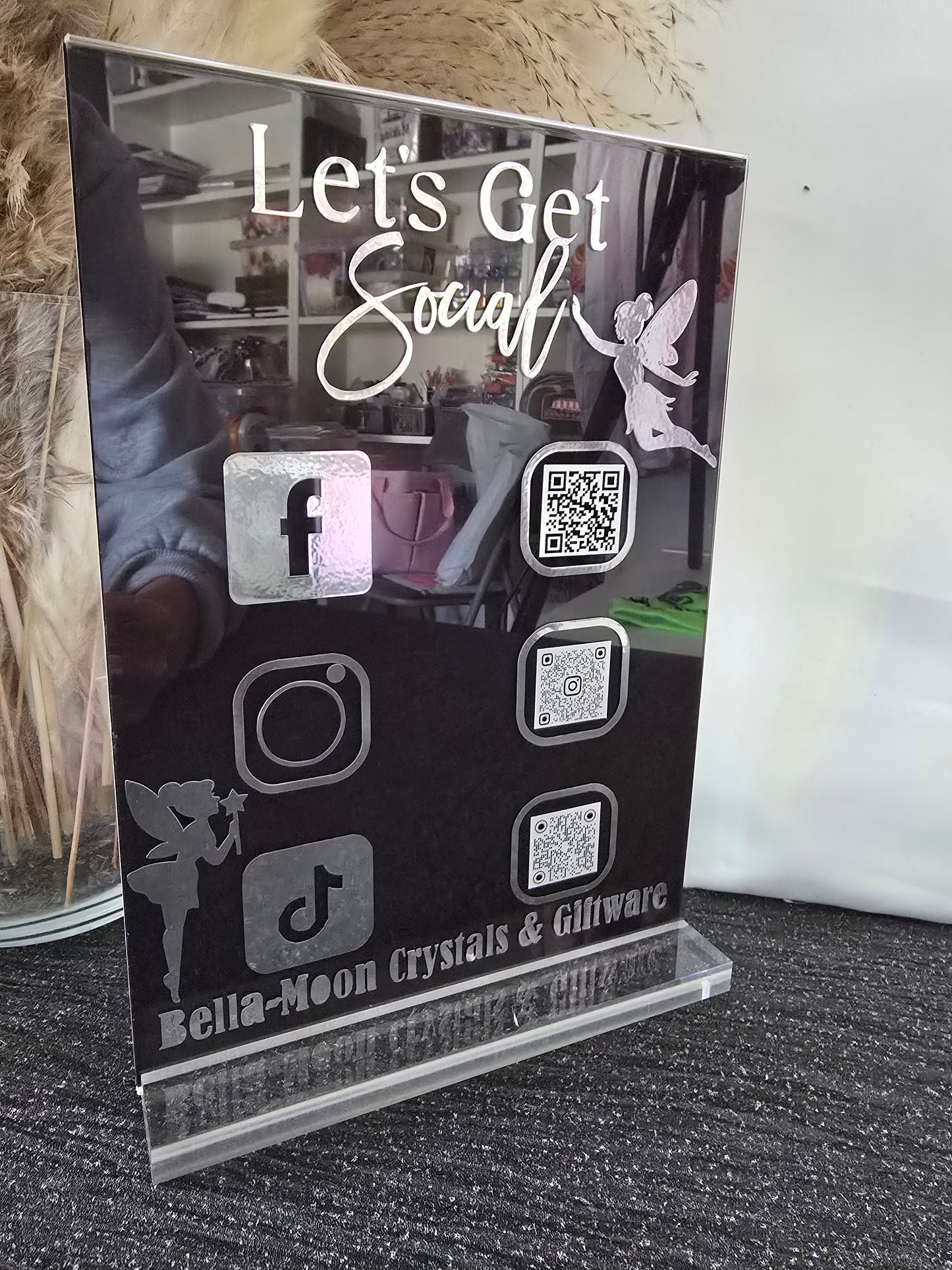 Acrylic QR Code Display Stand