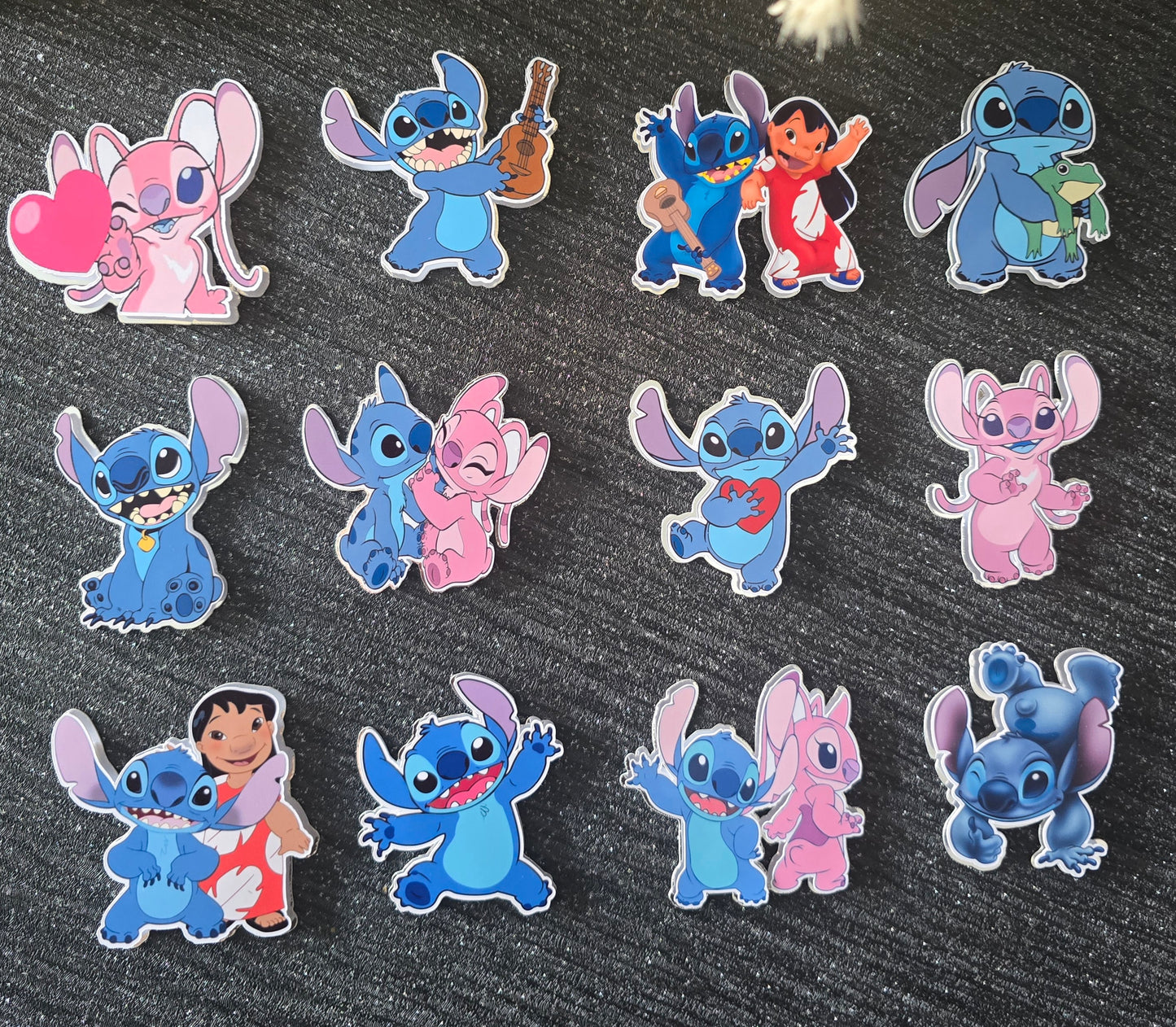 Stitch & Angel Cupcake Topper Set 💙🩷