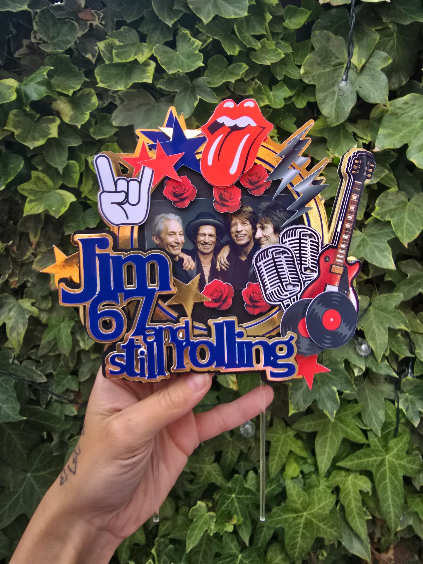 Rolling Stones Cake Topper