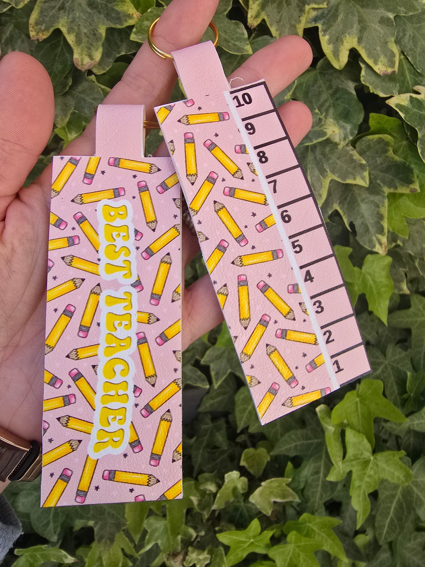 Best Teacher Yellow Pencils Key Fob