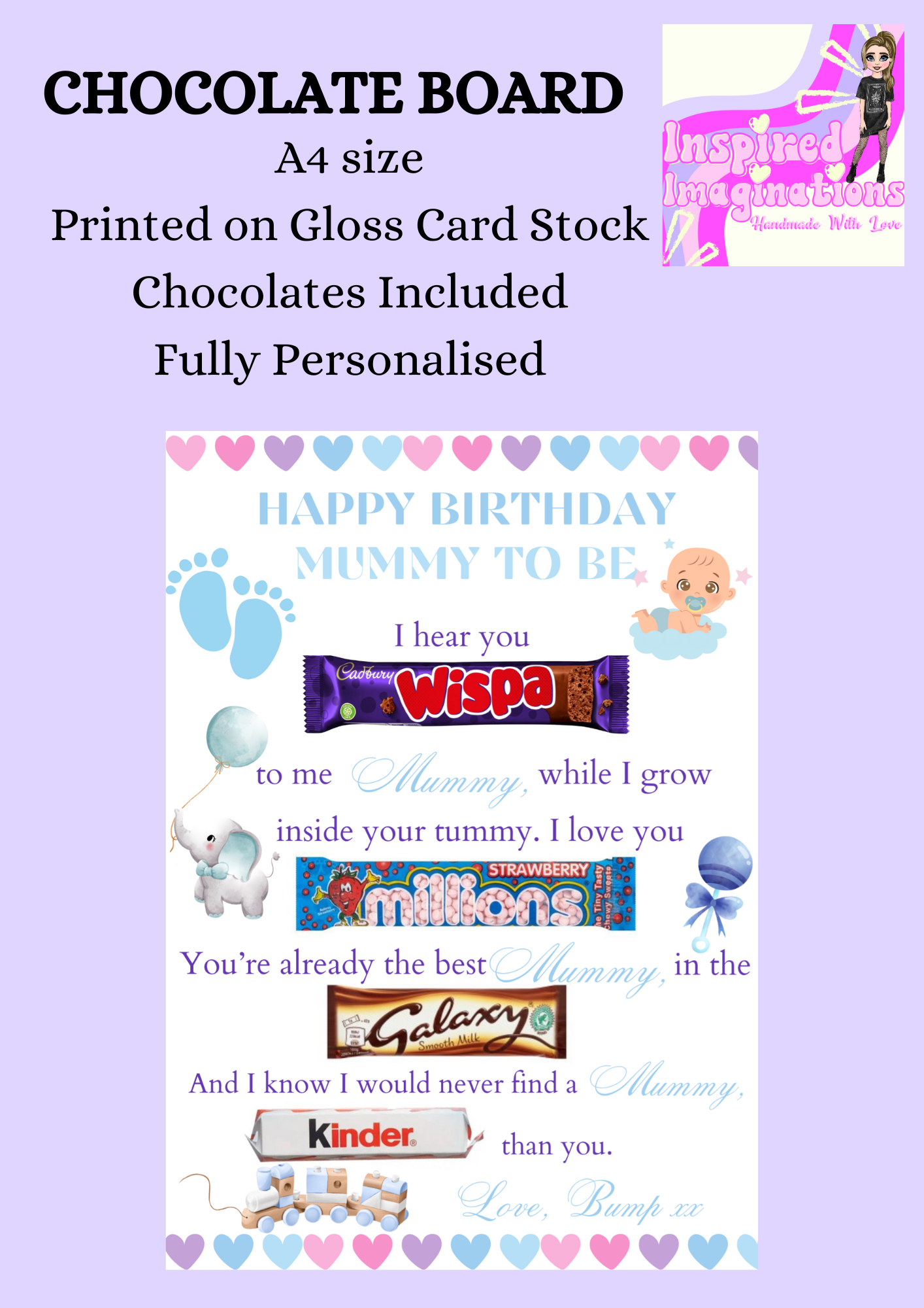 Mummy To Be Chocolate Board