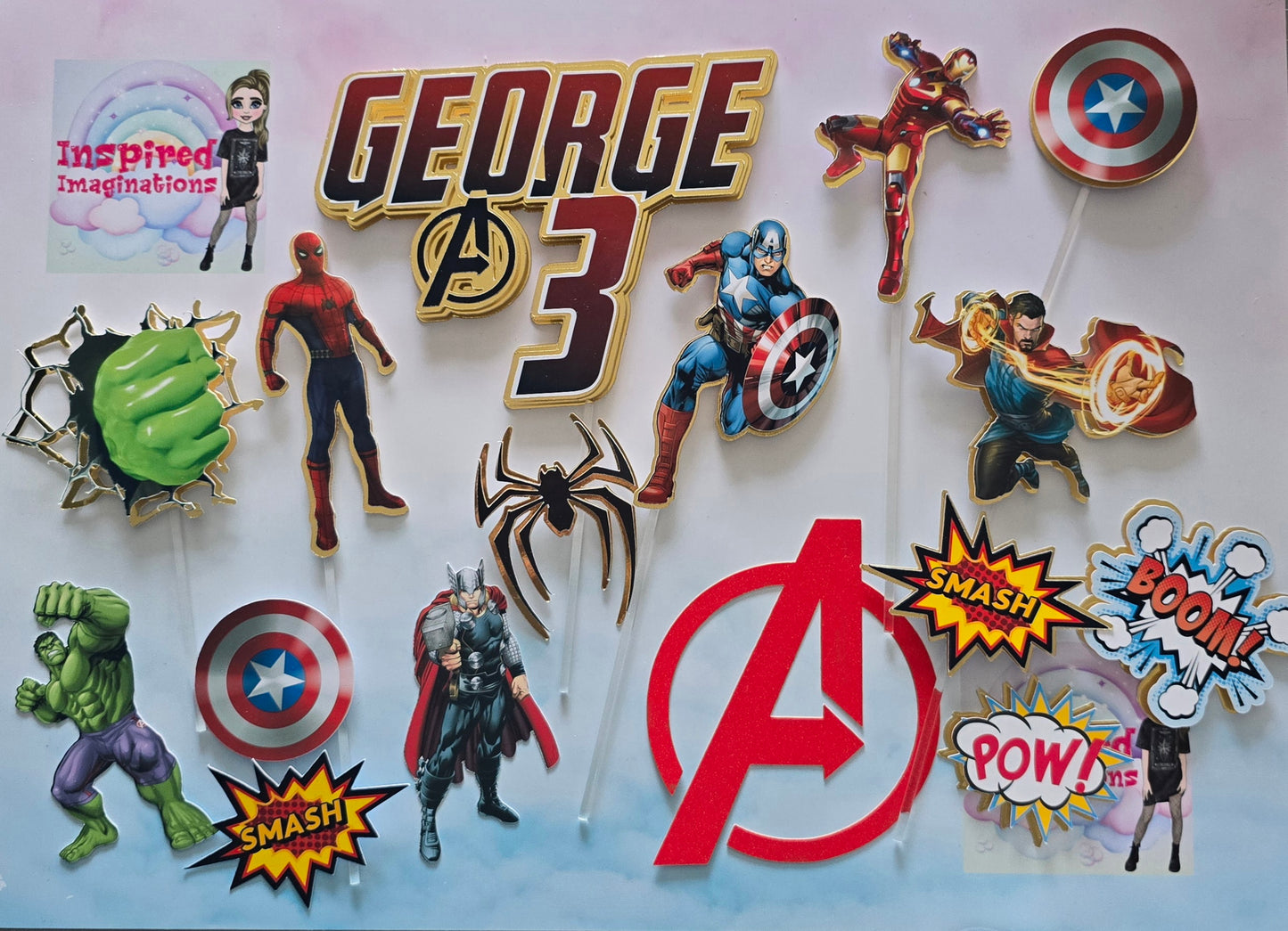 Avengers Cake Toppers Set