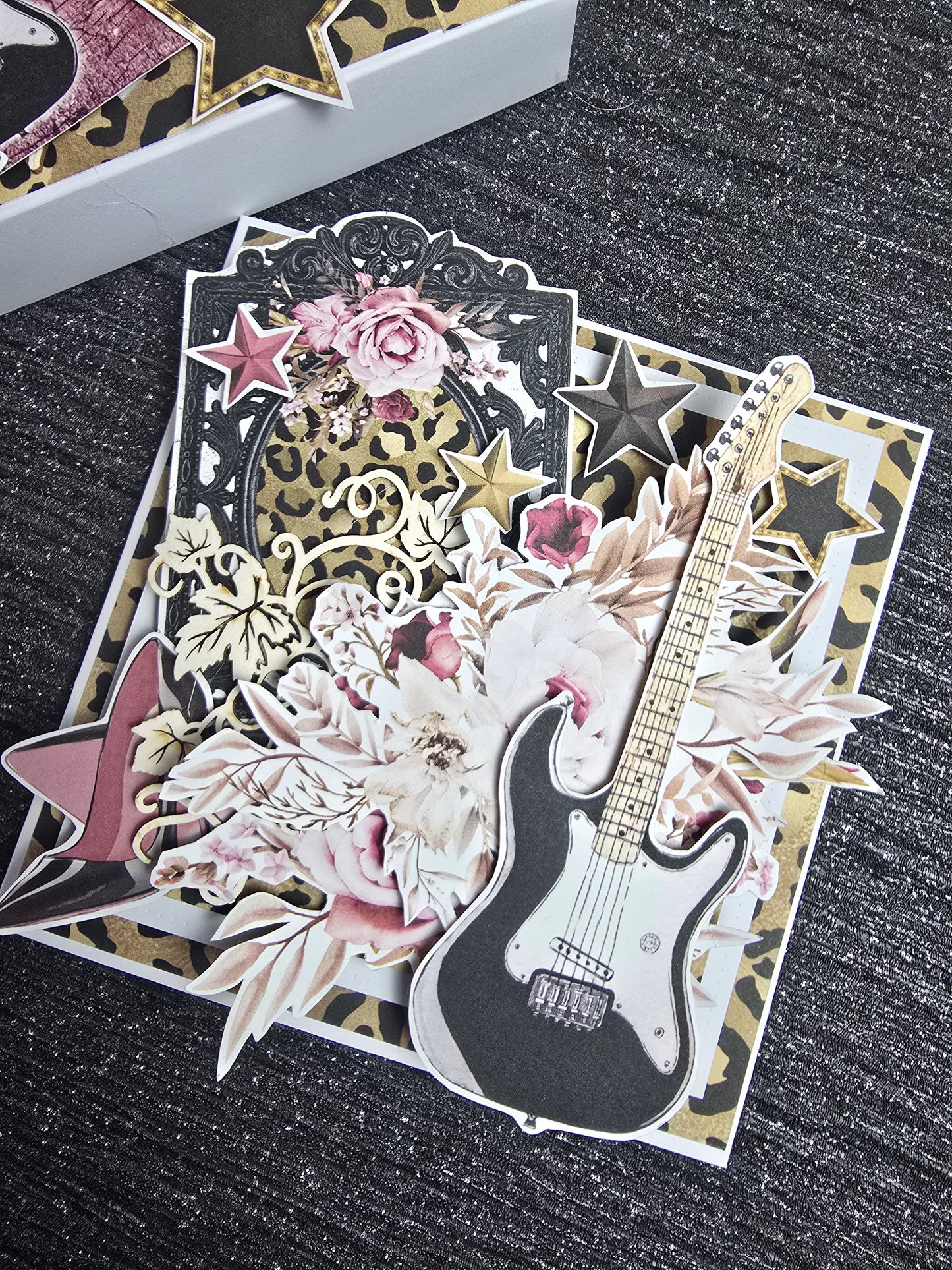 Personalised Rock Style Card in a Box – Name & Age Birthday Card