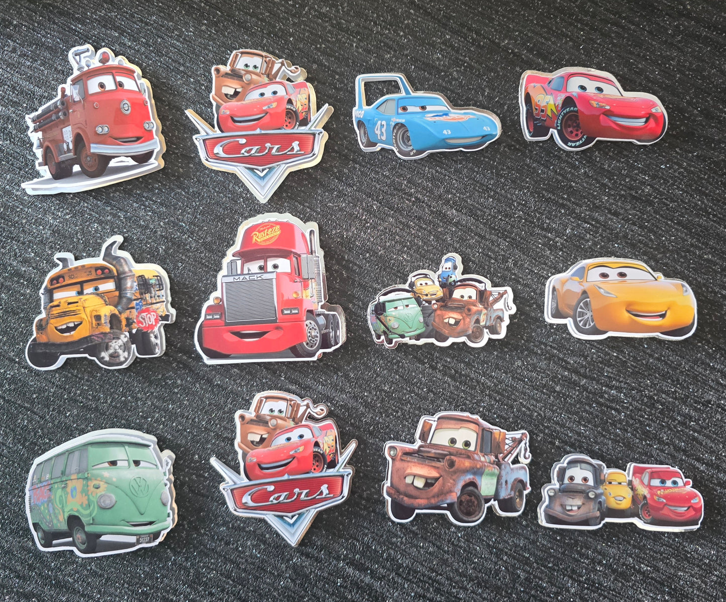 Cartoon Racing Car Cupcake Topper Set 🚗✨