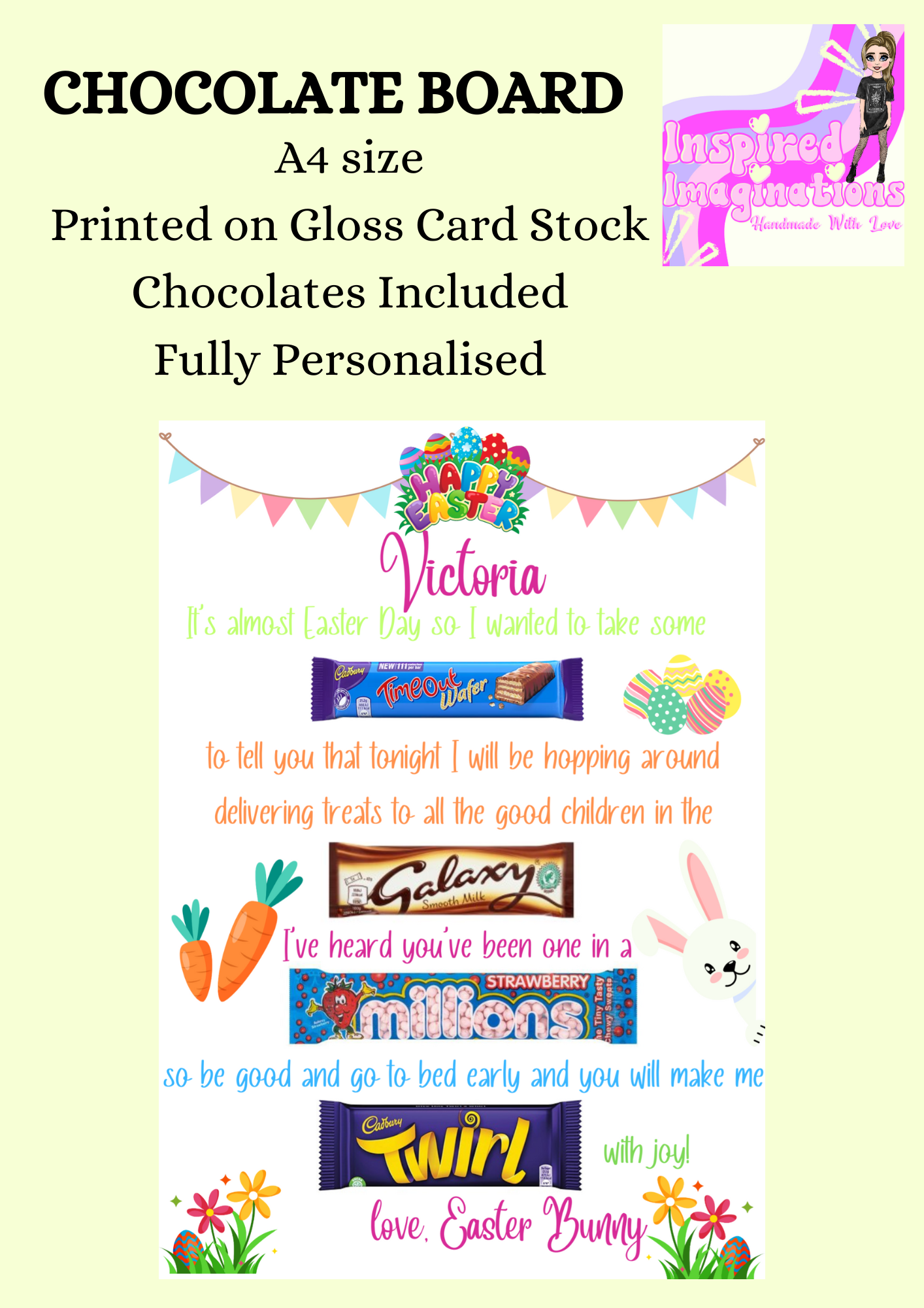 Easter Style 1 Chocolate Board