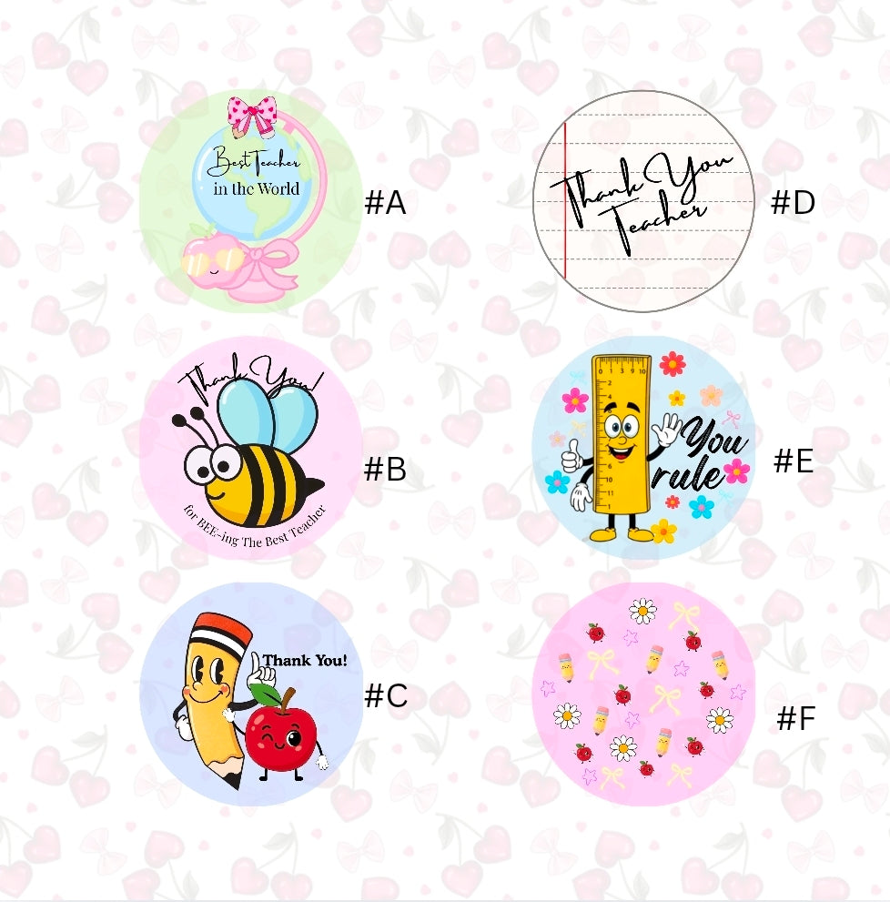 Edible Teachers Cupcake Toppers