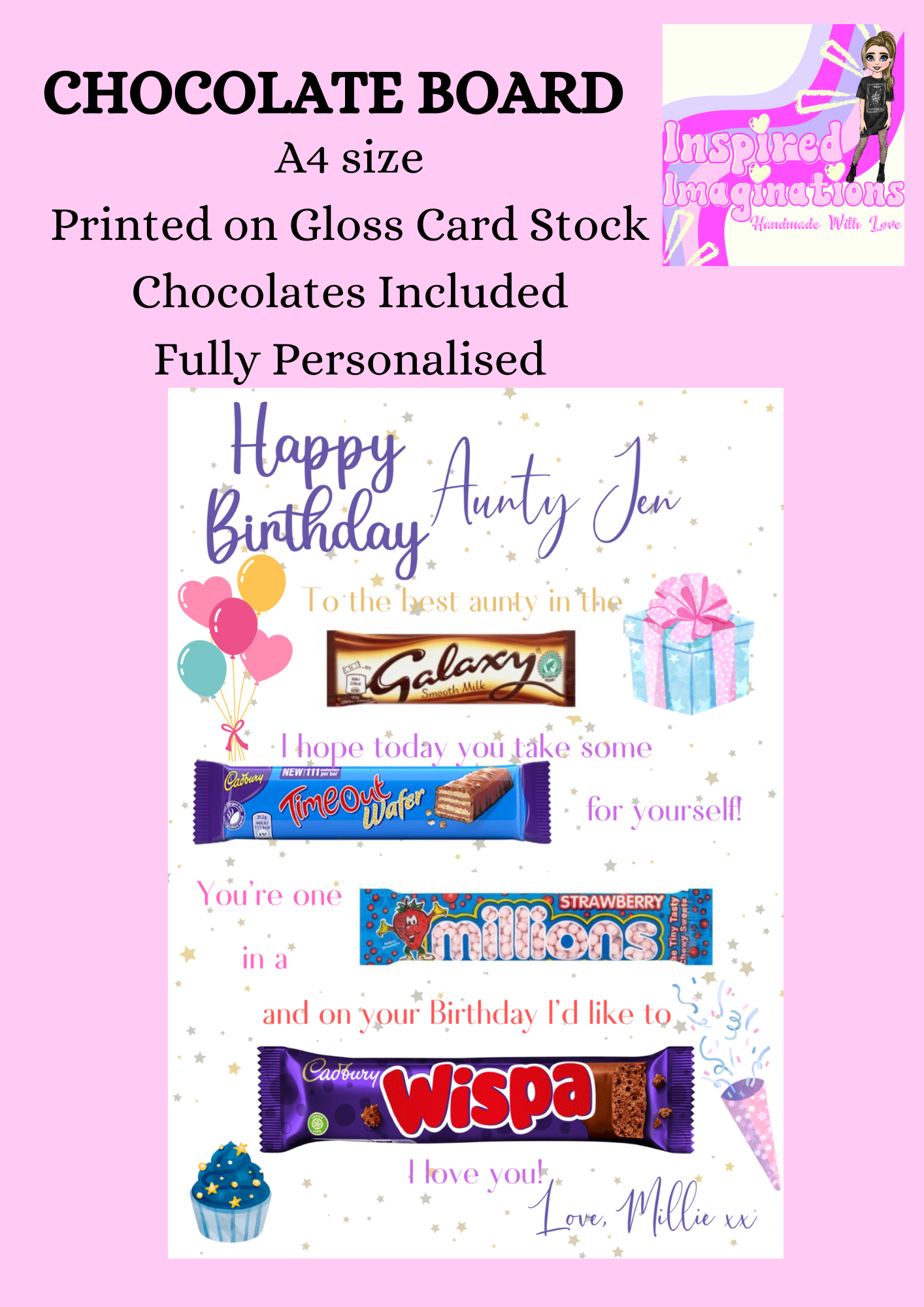 Auntie Birthday Chocolate Board