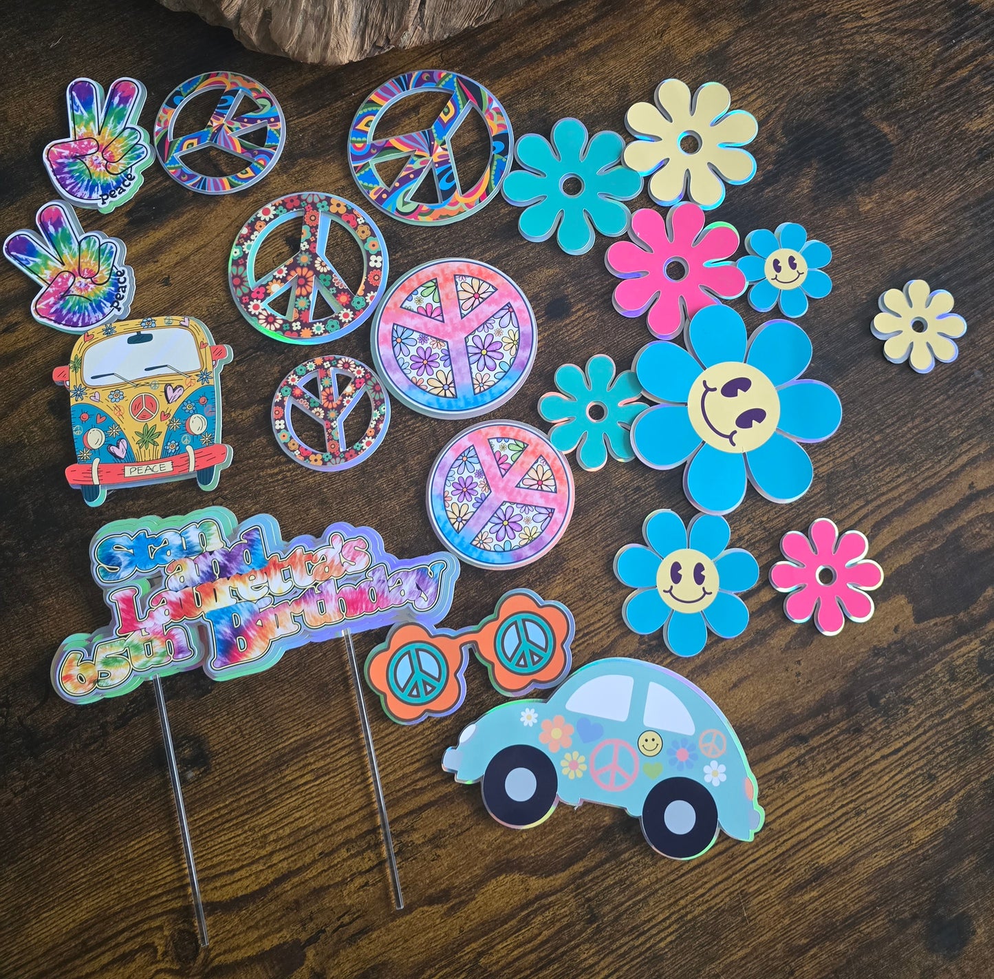 Hippy Cake Toppers Set
