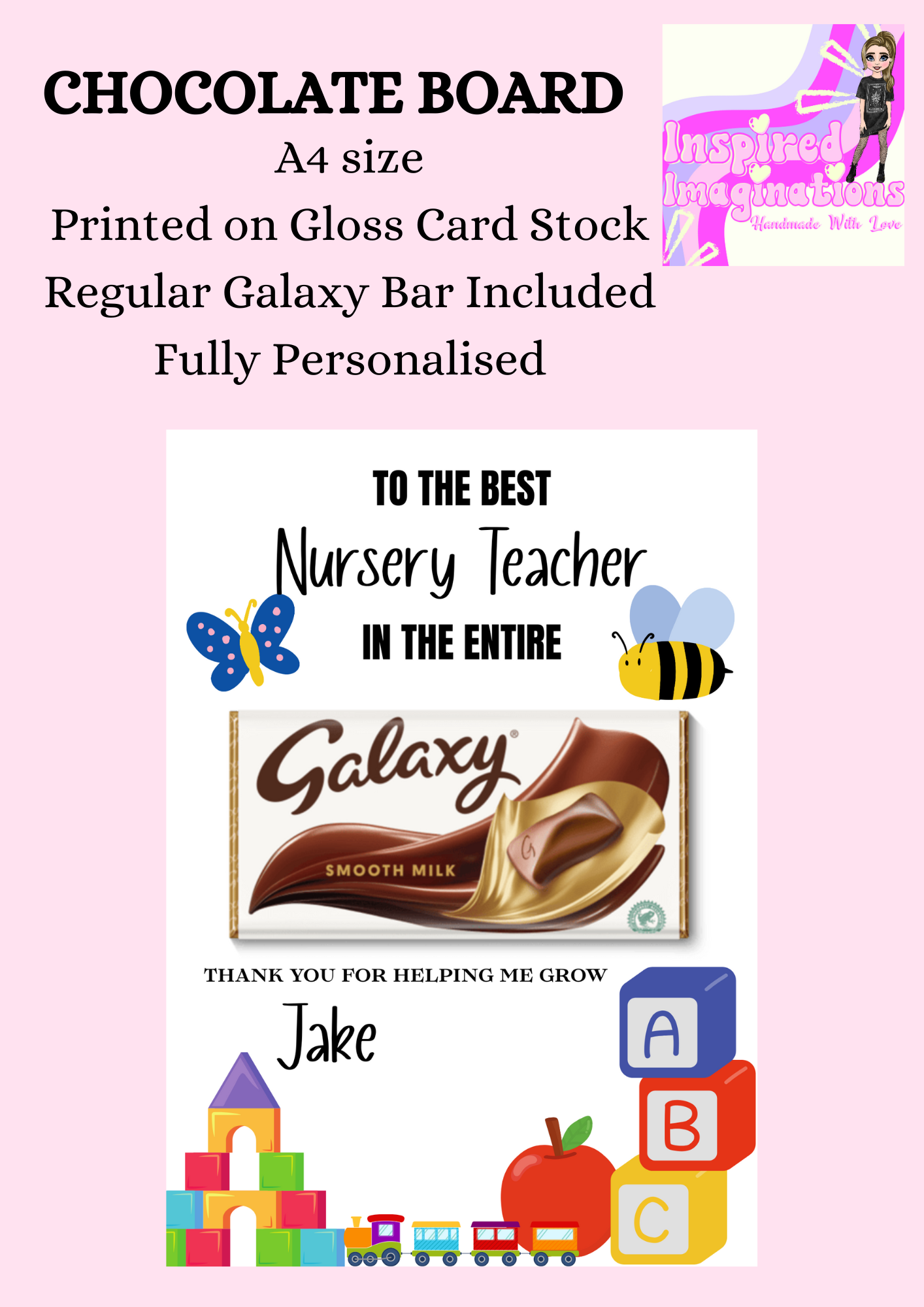 Nursery Teacher Chocolate Board