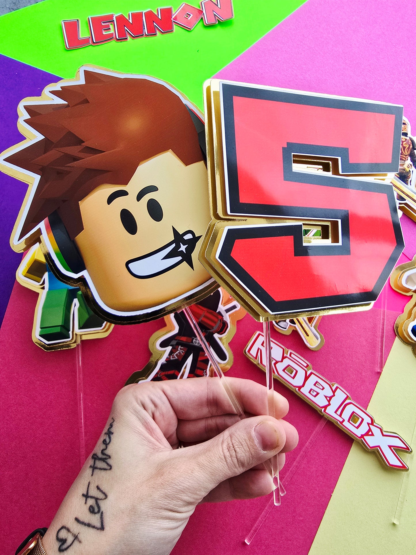 Roblox Cake Toppers Set