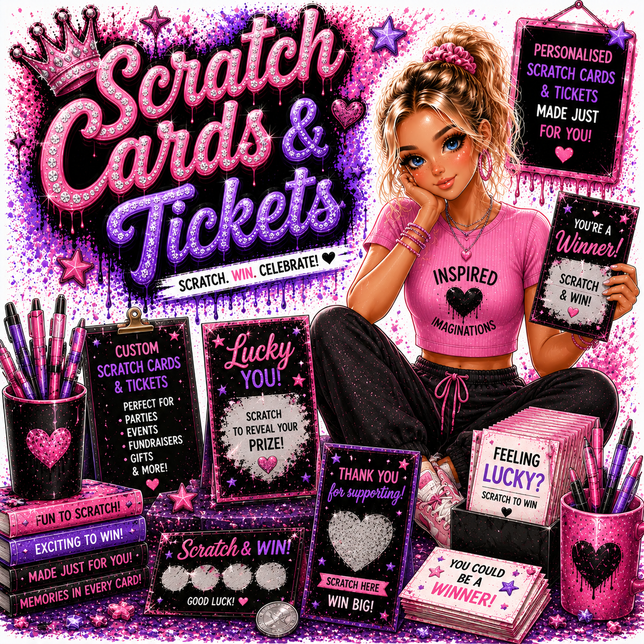 Scratch Cards, Tickets & Reveal Cards