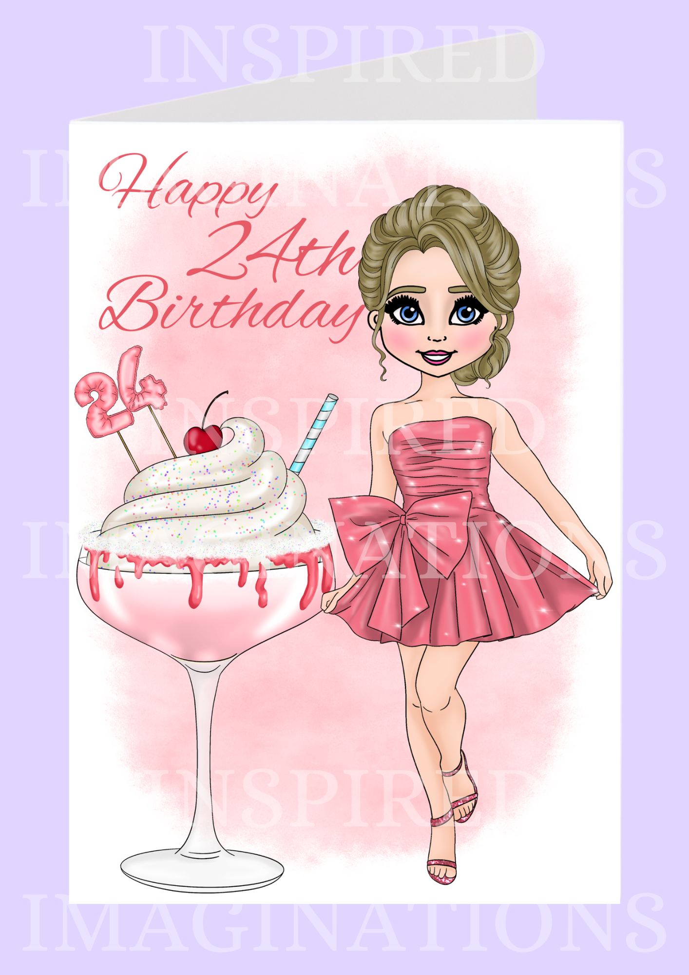 Cherry Cocktail Birthday Card