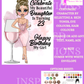 Rose Wine Birthday Card