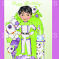 Space Land Birthday Card