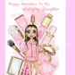 Stripe Pyjamas Make Up Birthday Card