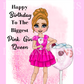 Pink Gin Queen Birthday Card