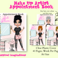 Make Up Artist Appointment Book