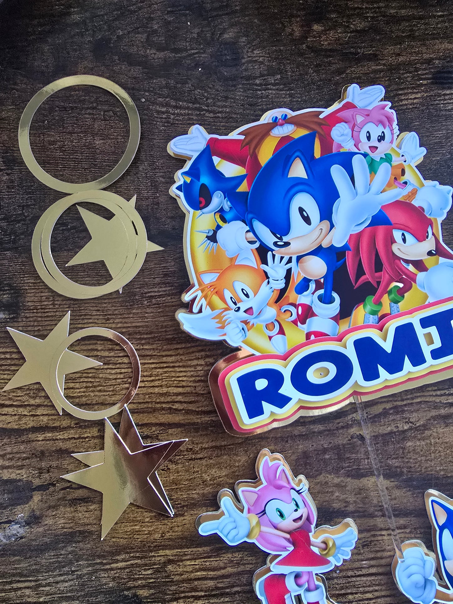 Personalised Speed Hero Cake Topper Set – Custom Name & Age Birthday Cake Decorations – Blue Speed Character Theme