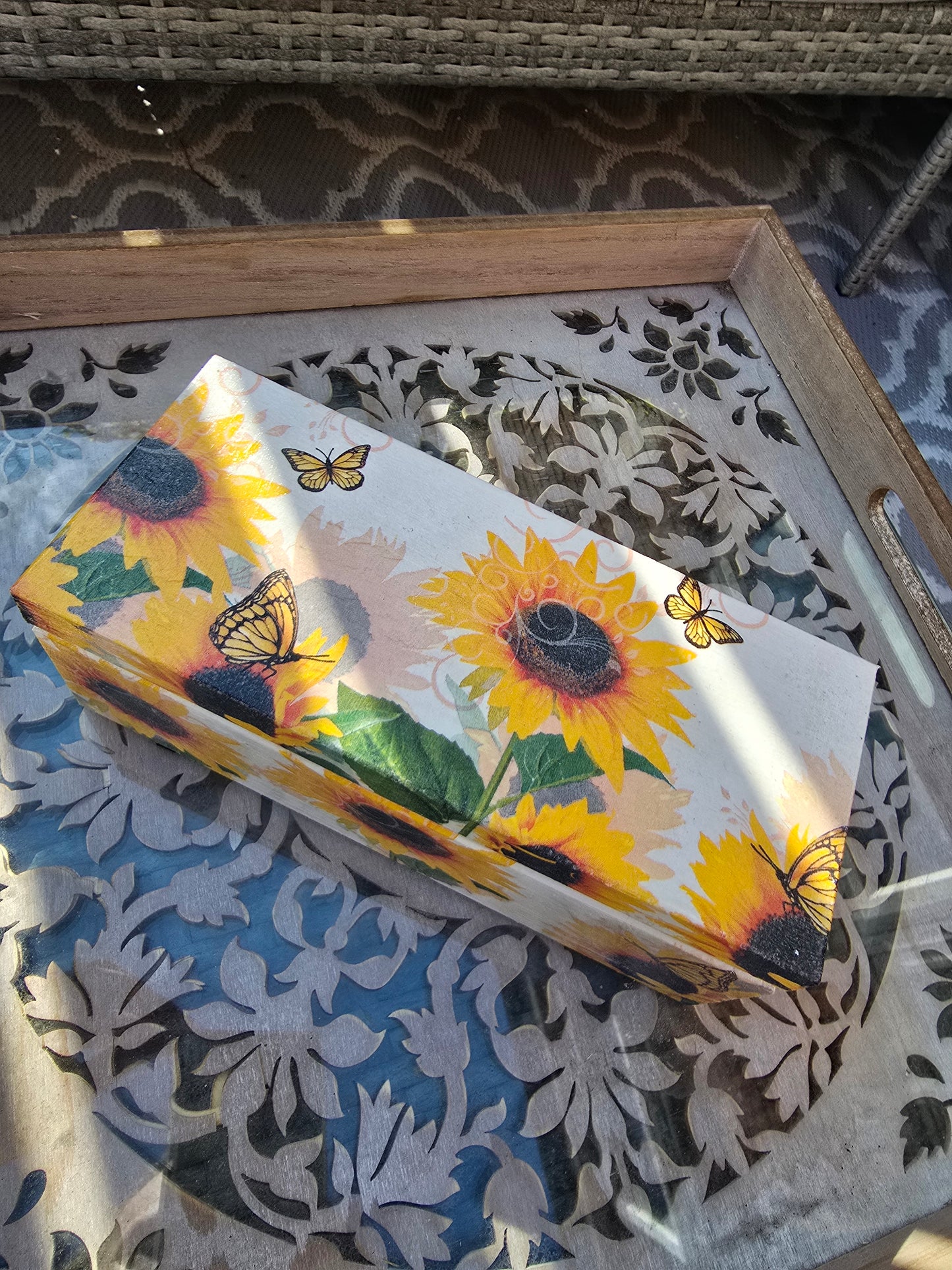 Sunflower Decoupage Box