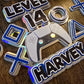 Gaming Birthday Cake Topper Set - Personalised Name & Age - Level Up Cake Decorations