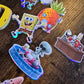 Personalised Underwater Cartoon Cake Topper Set – Custom Name & Age Sea Cartoon Birthday Cake Decorations – Kids Party Cake Toppers