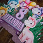 Pastel Dinosaur Birthday Cake Topper - Personalised Name & Age - Cute Dino Party Decorations