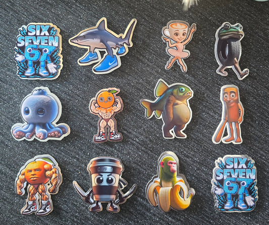 Brain Rot Character Cupcake Topper Set 😂✨