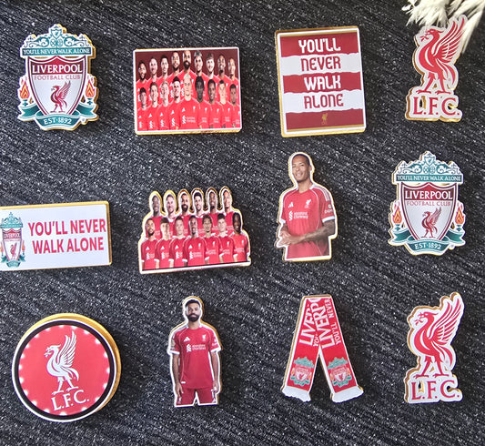 Red Football Supporter Cupcake Topper Set ⚽❤️