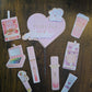 Glam Girl Cake Topper Set - Personalised Name & Age - Makeup Theme Birthday Cake Decorations