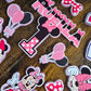 Pink Mouse Inspired Cake Topper Set – Personalised Girls Birthday Cake Decorations – Polka Dot Birthday Cake Topper