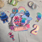 Rainbow Troll Inspired Cake Topper – Personalised Kids Birthday Cake Topper – Colourful Rainbow Birthday Cake Decoration