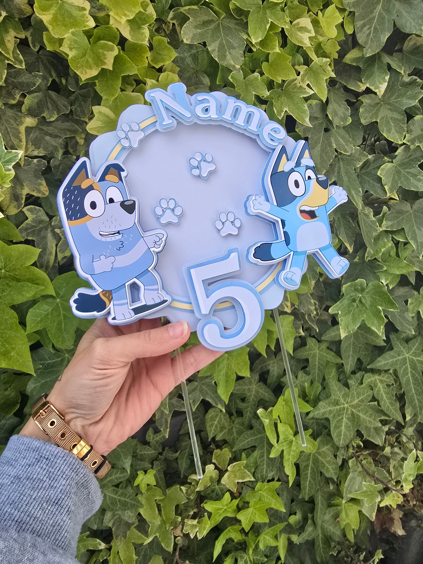 Blue Dog Cake Topper