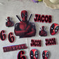 Personalised Red Superhero Cake Topper Set – Custom Name & Age Birthday Cake Decorations – Comic Hero Theme
