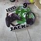 Personalised Gaming Cake Topper – Green Gamer Birthday Cake Decoration – Custom Name & Age – Gaming Party Theme