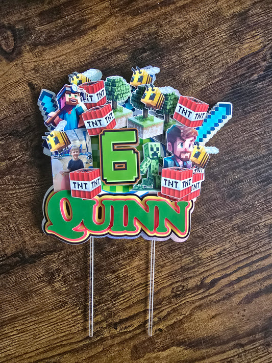 Minecraft Cake Topper